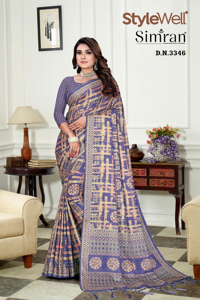 Simran By Stylewell Printed Daily Wear Sarees Wholesale Shop In Surat